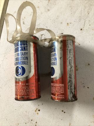 2 Vintage Evinrude 50/1 Lubricant Oil Can 2 Cycle Outboard Full Snowmobile