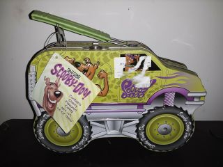 Scooby Doo Monster Truck Collector Tin Lunch Box Large 8 " X6 " Purple Green Cute