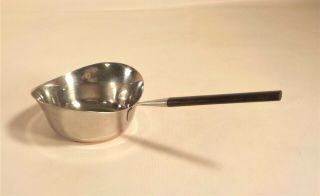 Vintage Stainless Steel Sauce Butter Warmer Copper Bottom Rosewood Handle