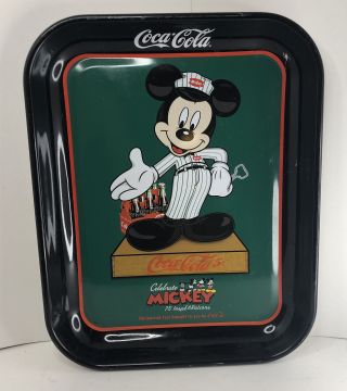 Disney Mickey Mouse Coca Cola 75th Birthday Metal Tray Inspearations 2004