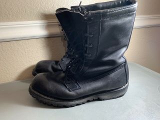Cs Black Leather U.  S Military Combat Boots Mens Size 10w 1994 Vintage 8 - 94