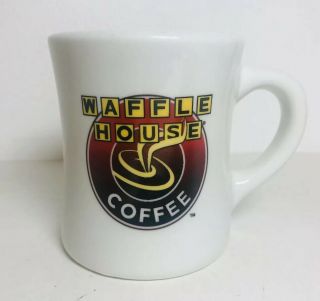 Vintage Tuxton Rounded Waffle House Coffee Cup Heavy Ceramic Mug Advertising