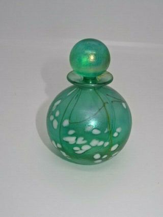 Malta Maltese Phoenician Iridescent Glass Perfume / Scent Bottle - Signed 2