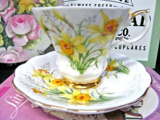 Royal Albert Tea Cup And Saucer Daffodil Lyric Shape Teacup Friendship Series
