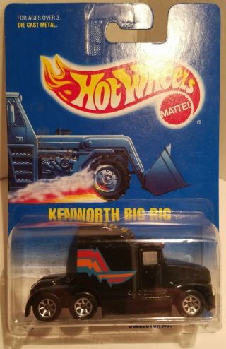 Vintage Hot Wheels 1991 Kenworth Big Rig Semi Truck Cab Black 76