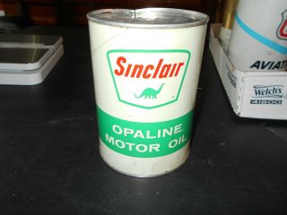 Sinclair Opaline Motor Oil Can.  1qt.  Sae 20&20w.