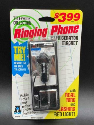 Vintage Deadstock Acme Ringing Pay Phone Kitchen Refrigerator Magnet