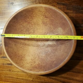 Munising Primitive Antique Vintage Wooden Dough Bowl 11.  25 " X10.  25 "