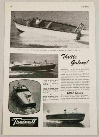 1948 Print Ad Truscott Runabout & All - About Boats 4 Models St Joseph,  Mi