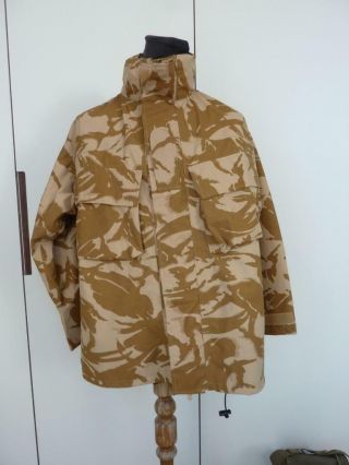 British Army Desert Dpm Camouflage Waterproof Goretex Jacket Mvp 160/96 Small