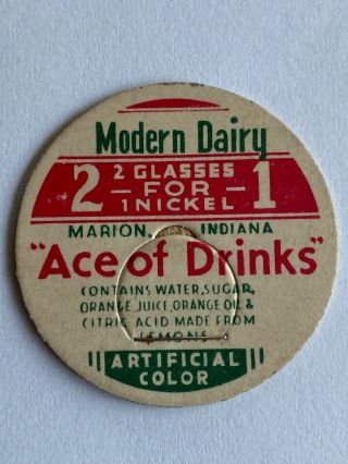 Modern Dairy Milk Bottle Cap Marion Indiana In Ind