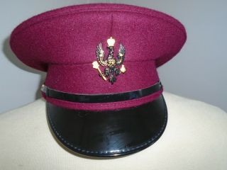 Kings Royal Hussars Mans Peaked Cap With Badge Size 57cm British Army