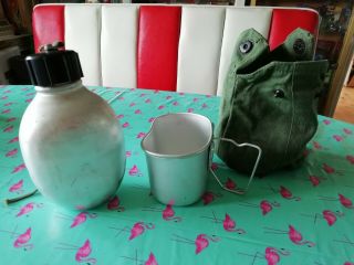 U.  S.  Army Canteen,  Cup And Pouch