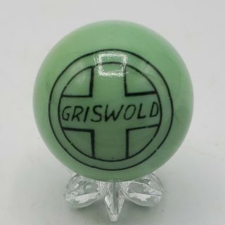 Griswold Cast Iron Skillet Black Logo Jadeite Shooter Marble Collectible
