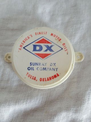 Rare - 3  Dx " Sunray Oil Lube Can Top Lid Cap ;plastic;used