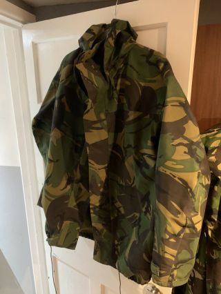 British Army Woodland Dpm Camouflage Waterproof Goretex Jacket Liner Mvp 170/104