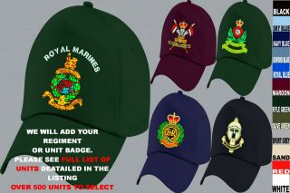 Units 1 To A Army Royal Navy Air Force Marines Raf Regiment Baseball Cap Hat