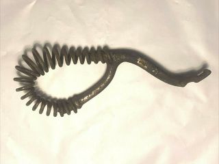ANTIQUE IDEAL CAST IRON WOOD BURNING STOVE LID LIFTER CURVED COIL HANDLE 3