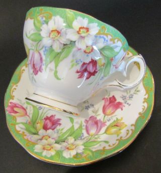 Vintage Queen Anne Narcissus Teacup And Saucer
