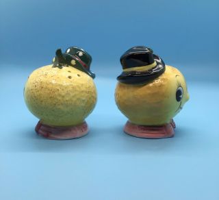 Vintage PY Japan Anthropomorphic Lemon Boys Salt and Pepper Shakers 3