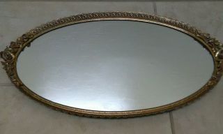 Vintage Matson Gold Ormolu Vanity Tray With Roses