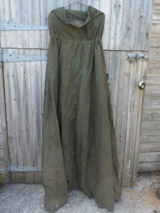 Vintage 1976 Polish ? Army Waterproof Trench Cape / Groundsheet / Tent Vgc 1