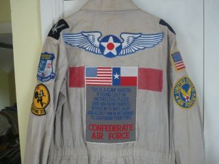 Confederate Air Force Patches On Grey Flight Suit Caf,  Commemorative Air Force