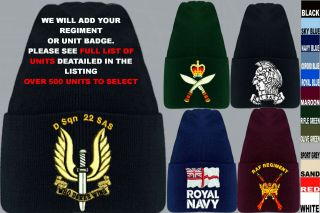 Units D To I Army Royal Navy Air Force Marines Raf Regiment Beanie Wooly Hat
