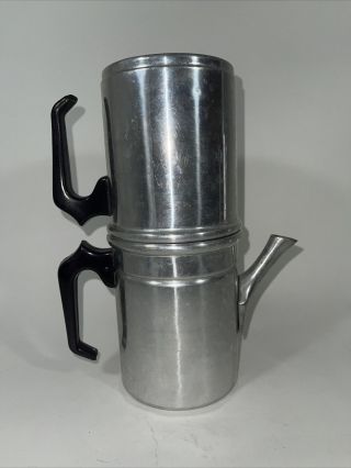 Vintage Aluminum Flip Drip Expresso & Regular Coffee Maker Pot Italian Complete