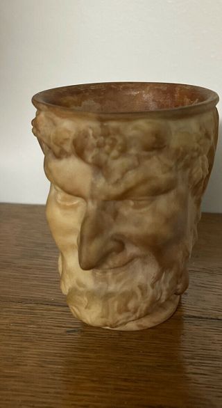 Incolay Cup Mug Carved Devil Man Satyr Vintage Mythical 3.  5” Usa