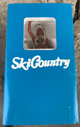 Vintage Ski Country Wolf Dancer Mini Decanter 1981,  Signed Barbara F.  Foss W/box