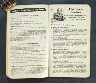 1947 - 48 John Deere Vintage Farmer ' s Pocket Ledger - Elmer Plasterer Lebanon,  PA 3