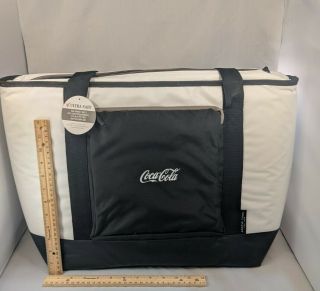 Large Soft Sided Zip Top Coca Cola Insulated Vinyl Cooler Bag