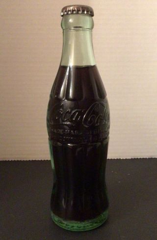 Vintage Coca Cola Hobbleskirt Contour Shape Full 6oz Green Bottle Nashville Tenn