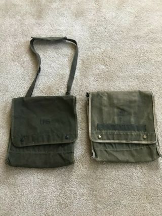 Us Military Map Cases Canvas Bag With Shoulder Strap One Without Strap Od Green