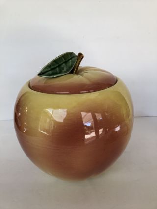 Vintage Blushing Apple Mccoy Pottery Cookie Jar,  1950 