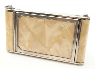 Vintage Mother Of Pearl Effect Compact Vanity Case - Uk Dealer