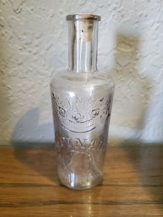 Vintage Ed Pinaud Empty Glass Perfume Bottle