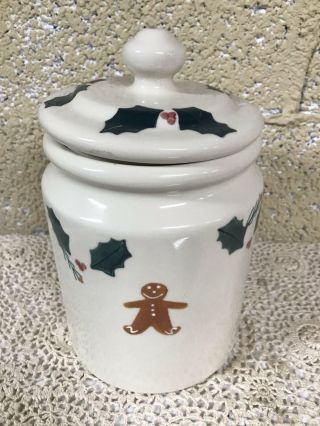 Vintage Hartstone Christmas Gingerbread Man Cookie Jar
