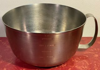 Vtg Sears Maid Of Honor 3 Qt Grip N Whip Stainless Steel Mixing Bowl W/ Handle