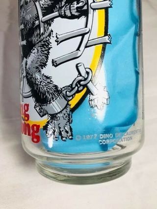 Vintage 1977 Coca Cola King Kong Clear Drinking Glass 3