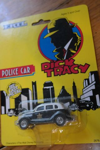 1990 Ertl Dick Tracy Police Car Matchbox Hot Wheels Die Cast Walt Disney Mip