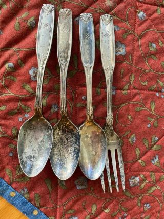 Vintage The Continental Plaza 3 Spoons And 1 Fork Reed & Barton