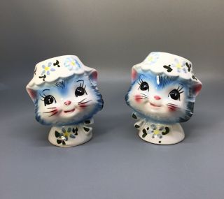 Vintage Lefton Japan Miss Priss Kitty Cat Salt And Pepper Shakers