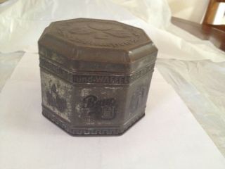 Vintage Feinste Nurnberger Cookie Tin Cannister Container Gebr.  Seim Fabrik Baur