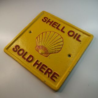 Shell Oil - Heavy Cast Iron - Square Sign Plaque