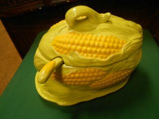 Great Collectibles Corn Casserole (tureen) Wth Ladle And Underplate