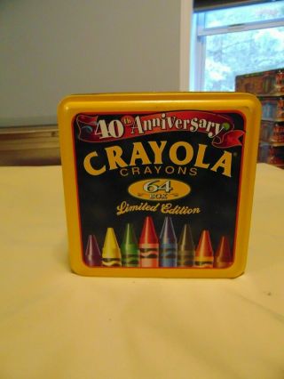 Crayola 40th Anniversary Limited Edition Tin W/ 64 Crayons
