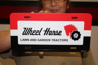 Wheel Horse Lawn & Garden Tractor Farm Gas Oil Embossed Metal License Plate Sign
