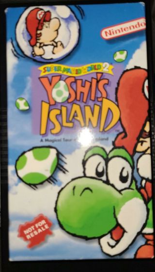 Mario World 2 Yoshi’s Island Nintendo Not For Resale Vhs Rare